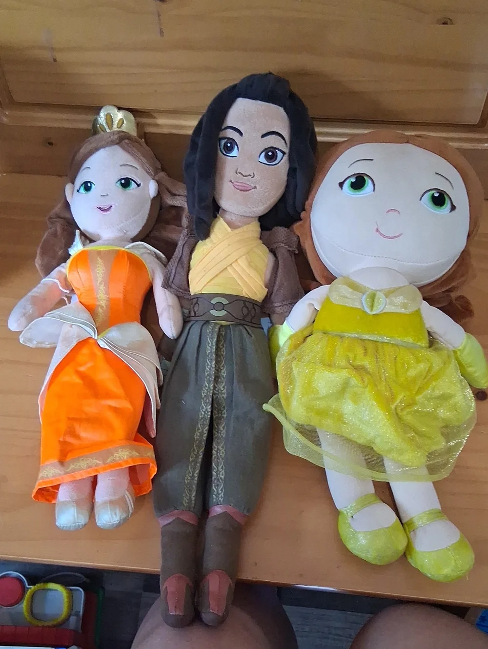 Plush Fairy Tale Princess Dolls Set - Orange & Yellow